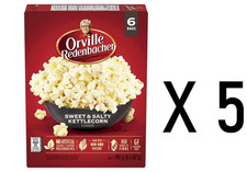 Orville Redenbacher Sweet Salty Kettlecorn Microwave Popcorn 6 Bags 5 Pack