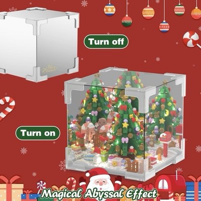 Wowok Christmas Tree Building Blocks Set LED Infinity Mirror Cube DIY Night L...