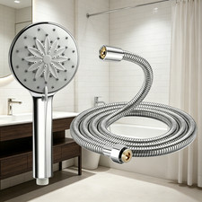 6 Spray Settings High Pressure shower Head with 59" hose Handheld Rainfall Combo
