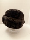 Russian Trapper Style Hat/Cap Dark Brown; Size XL Made in USA. Faux Fur Vintage — photo 1