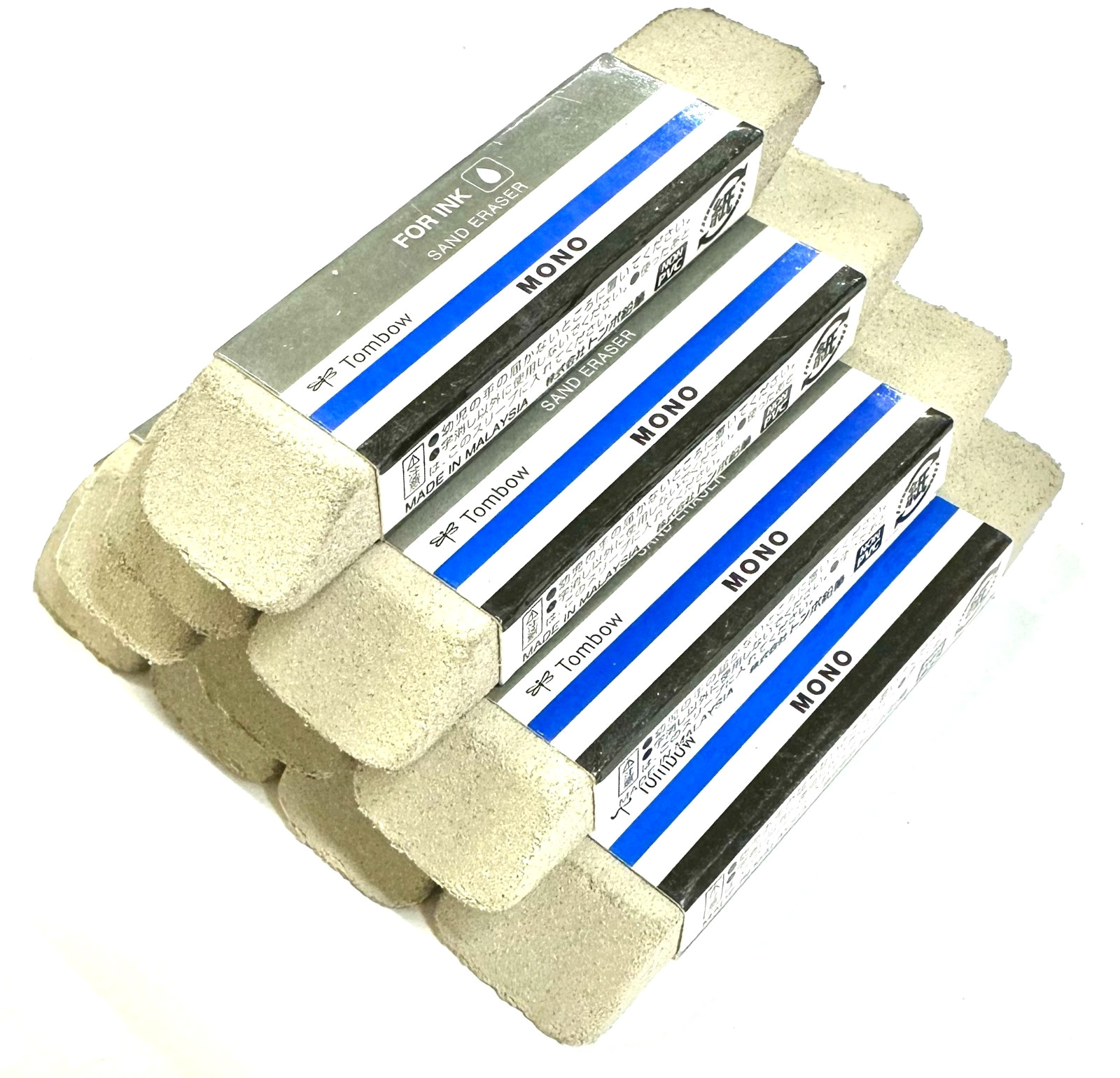 Tombow MONO Sand Eraser Set of 10 &ndash; Artist Erasing Rubbers for Ink & Pencil