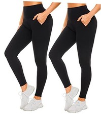 Buttery Soft Leggings for Women - Large-X-Large 01-black,black with Pockets 