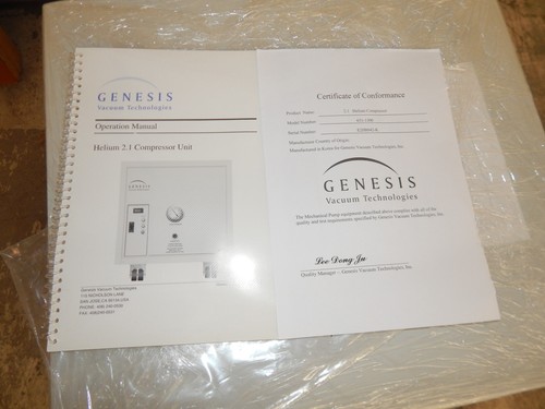 GENESIS VACUUM CRYOCOMPRESSOR & PUMP - 625-2230 / 631-1300 - NEW (#4150 & #4151) - Picture 6 of 14