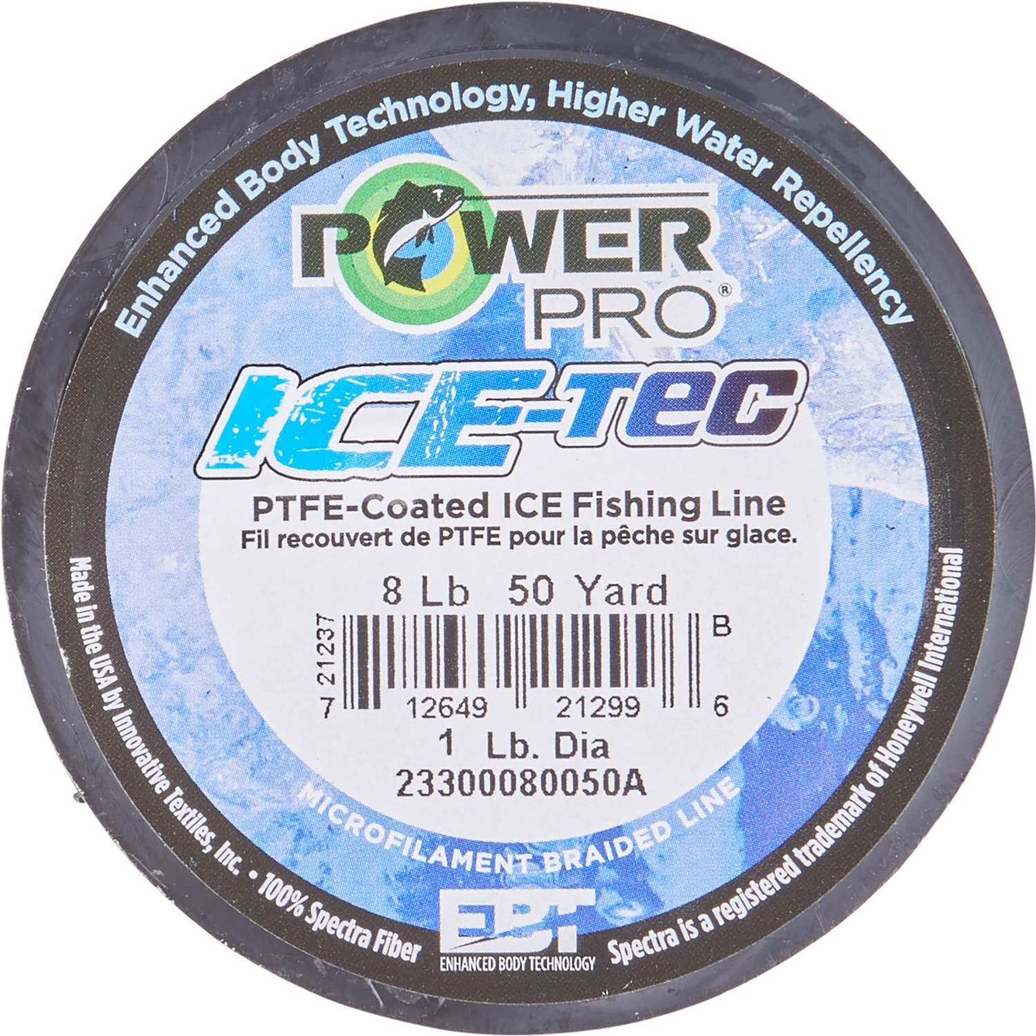 Плетеная леска Power Pro Ice Tec цвет морской волны 50 ярдов тест 5 фунтов НОВИНКА 2090₽