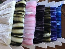 velvet trim rayon hand dyed 7/8" on bias edging ribbon 1yd made in USA