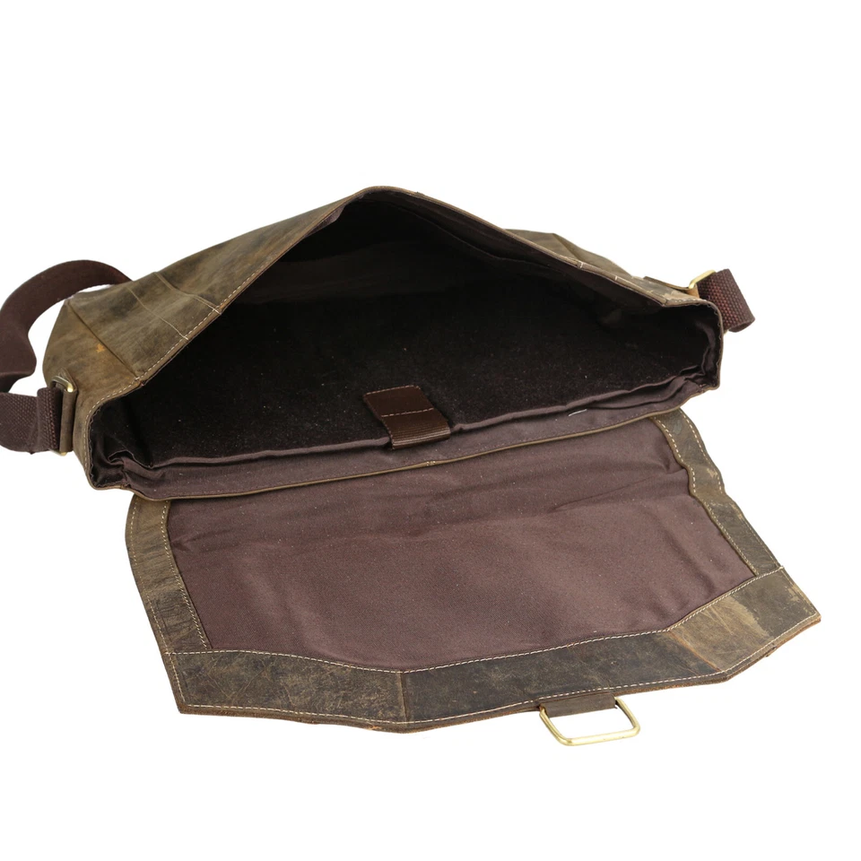 Maletín de cuero Bolso mensajero para computadora portátil Mejor bolso para computadora Bolsos hechos a mano Foto 4 de 4