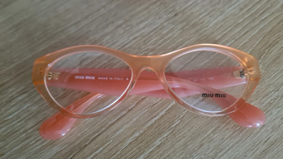 MIU MIU PRADA MU03LV GLITTER FULL RIM CAT S EYE CLEAR OPTICAL