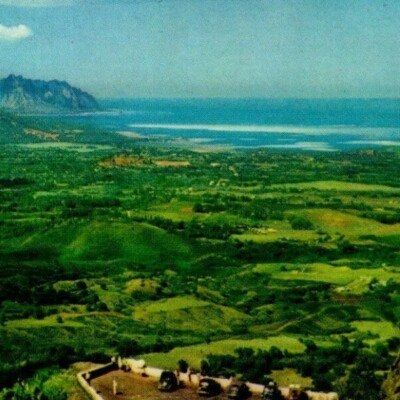 Nuuanu Pali Precipice Nani Li'i Natural Color Oahu 1951 Hawaii Birds Eye view