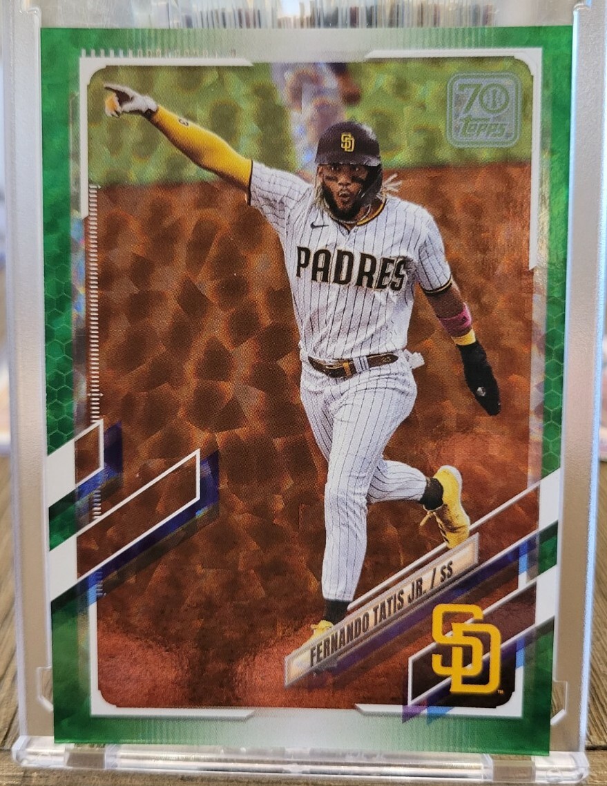 2021 Topps Fernando Tatis Jr ICY GREEN FOIL SP /499 San Diego Padres Tough Pull!