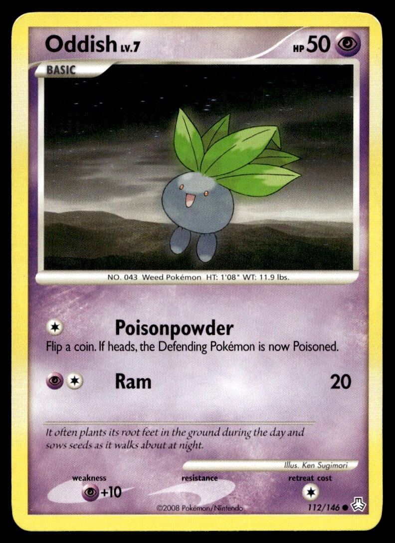 Oddish 112/146 Pokemon Card Legends Awaken Common 50 HP Near Mint M23