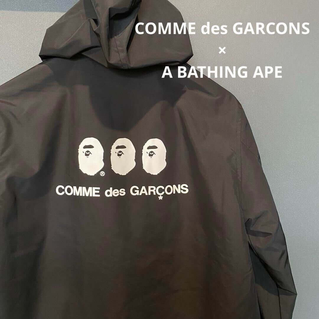 COMME des GARCONS × A BATHING APE nylon jacket Black S size COMME des GARCONS × A BATHING APE nylon jacket Black S size