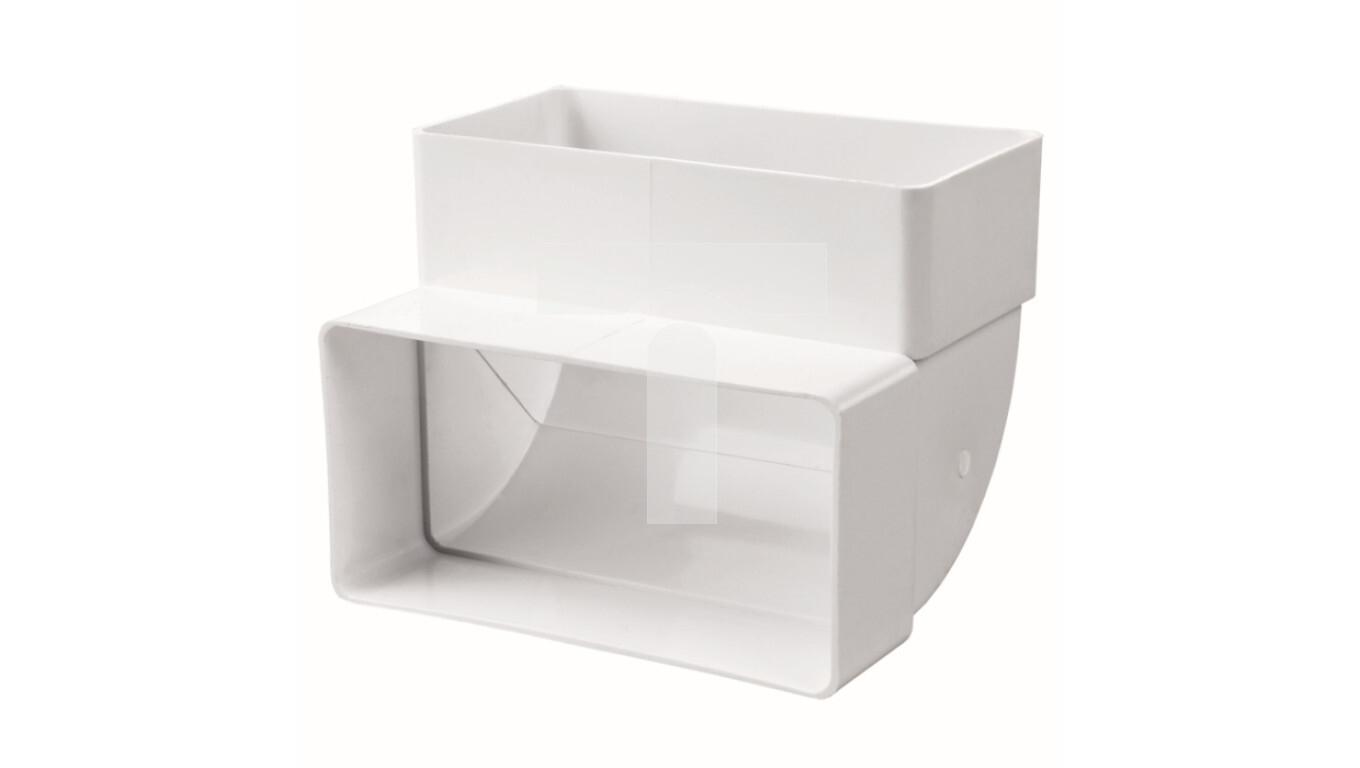 Vertical ventilation elbow 110x55mm, plastic 90 degrees 060 /T2UK
