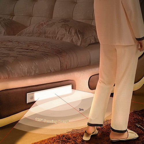 LED PIR Motion Sensor Strip Light USB Rechargeable Magnetic Cabinet Closet Lamp - Picture 6 of 25