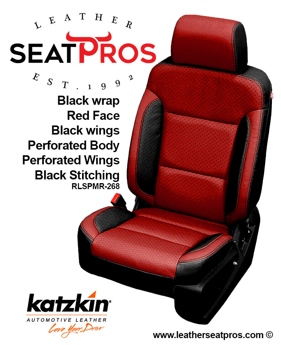 Leather Seat Covers 14-18 Silverado Crew Double Cab Black Cardinal