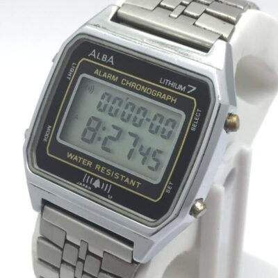 Seiko Alba Lithium 7 W309-4220 Alarm Chronograph Quartz Vintage