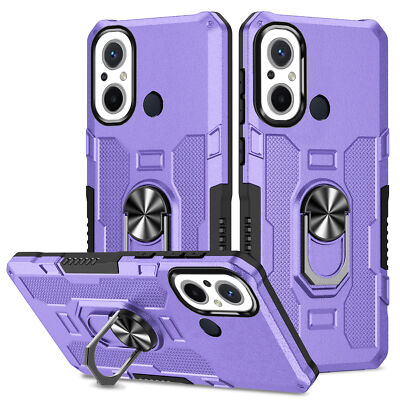 For Xiaomi Redmi 12C, Luxury Hybrid Armor Ring Holder Dual Layer Case Cover
