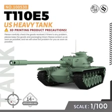 SSMODEL SS100530 1/100 15mm WarGaming Military Model Kit US T110E5 Heavy Tank