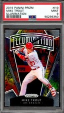 MIKE TROUT ~ 2019 Panini Prizm Illumination Baseball #I-10 ~ Graded PSA 9 Mint