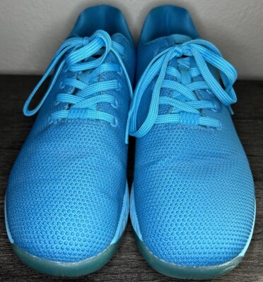 NO INSOLES Nobull Superfabric Neon Blue Trainer Low Shoes Sz  display picture 3