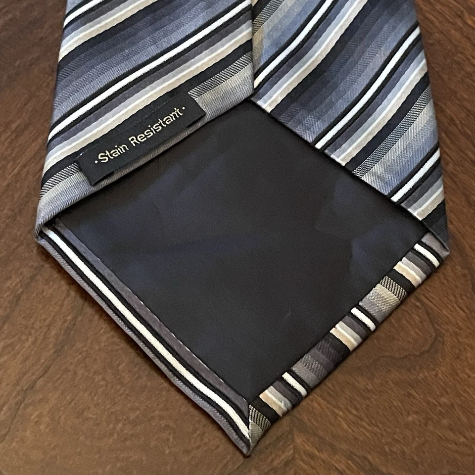 Van Heusen черный серый желтовато-коричневый ручной работы мужской галстук сделано в Китае - Изображение 2 из 4