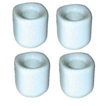 4pcs Small White Ceramic Candle Holder for 1/2" Wide Chime Mini Taper Candles