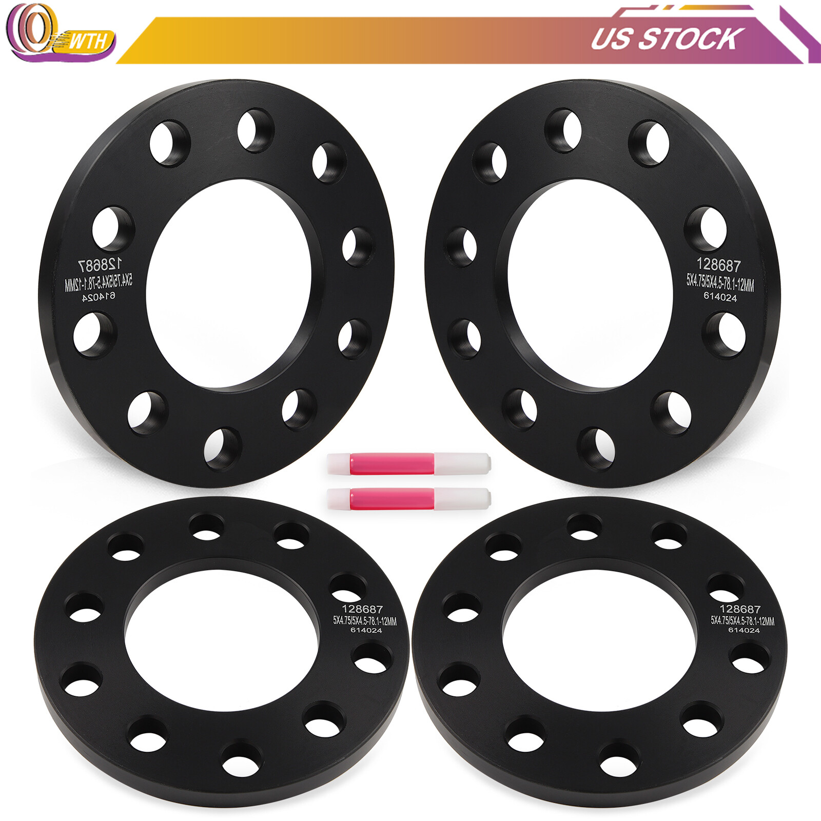 4Pc 12mm 5x4.5 Wheel Spacers For Toyota For Nissan 350Z XTrail For