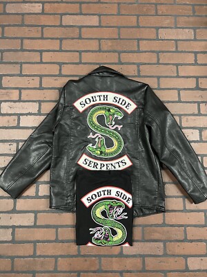 VTG Riverdale Southside Serpents Biker Jacket Medium & Matching Shirt Large