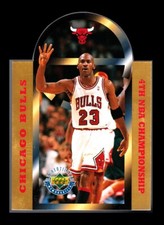 1-1996 UD AUTHENTICATED MICHAEL JORDAN BULLS 4TH CHAMPIONSHIP SP QTY