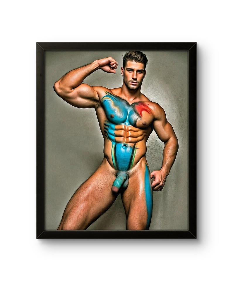 Body Painting Male Art Nude Male Art Limited Edition 8 X 10 in
