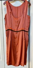 NWT Dolce & Gabbana 100% Rust silk dress, size 10 Slightly Above Knee length