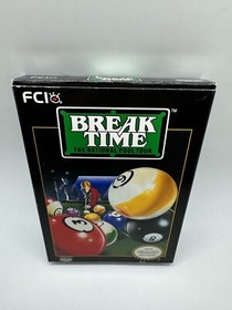 Break Time: The National Pool Tour (Nintendo, 1993) NES CIB COMPLETE Rare Nice!