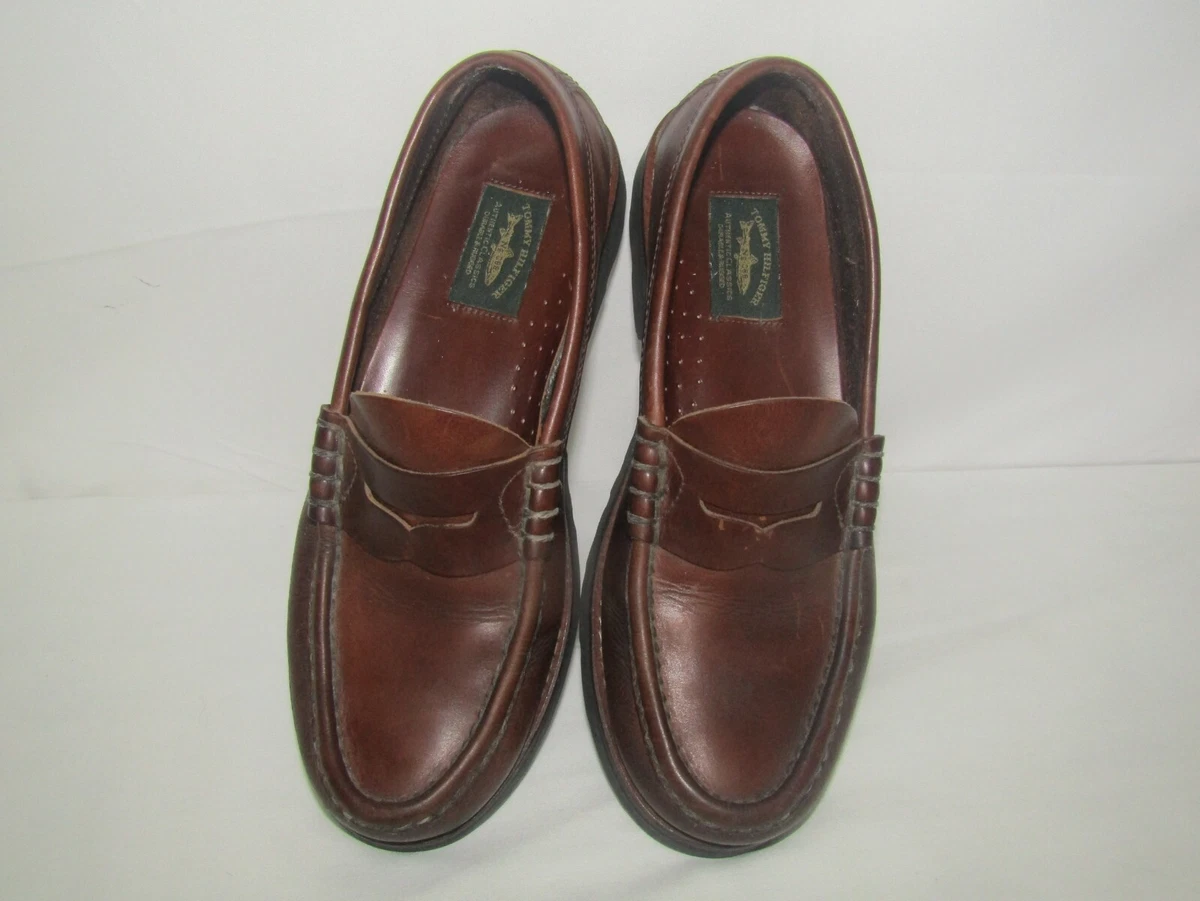 Tommy Hilfiger Men Loafers Slip On Brown Size 9M | eBay