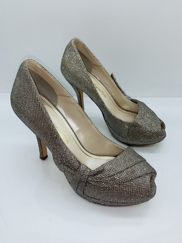 Mujer Odessa Peep Toe champán Sparkle nos 8M | eBay
