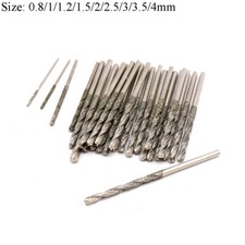 0.8mm-4mm Diamond Coated Tipped Twist Drill Bit for Glass Jewelry Stone Tile