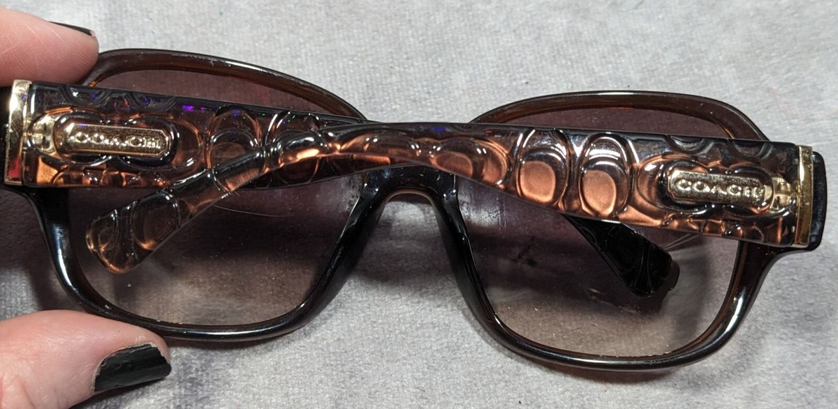 Coach S3010 Preppy Translucent Brown Monogram Sunglasses | eBay