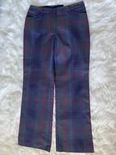 NWT LANDS END MODERN FIT MISSES YARN DYE PANT BOOTCUT SIZE 6