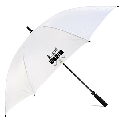 Personalisierter Best by Par weißer Golfschirm XSUM-004