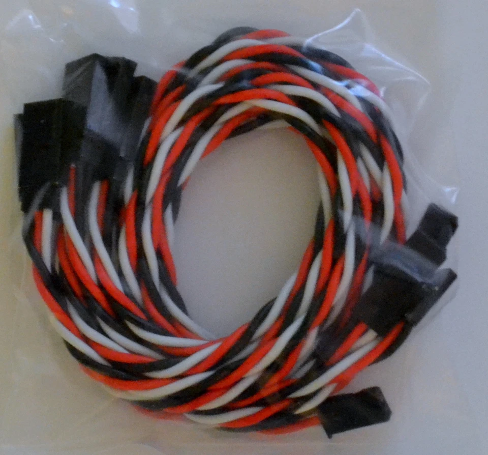 (5) Futaba Servo Extension Leads with 45CM Heavy Duty Twisted 20awg Wire - Image 3 of 3