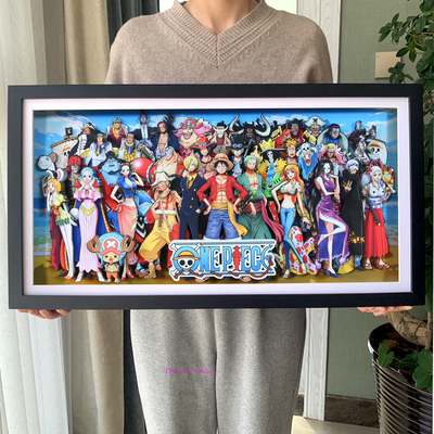 ONE PIECE ラミネート　ムービック One Piece Straw Pirates Oka Shichibukai Picture Frame 3D Paper Art