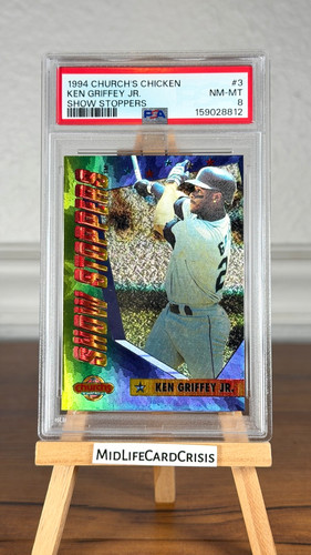 1994 Church's Chicken Show Stoppers #3 Ken Griffey Jr. PSA 8