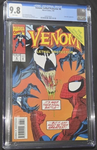 Venom: Lethal Protector #6 (Marvel Comics July 1993) CGC Graded 9.8 White Pages.