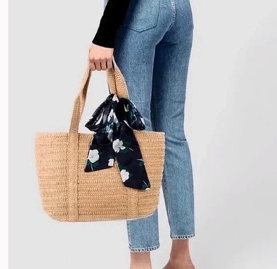 Draper James | Everyday Straw Tote Bag Purse NWOT