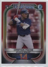 2021 Bowman Bowman Scouts Top 100 Red Refractor 3/5 Cristian Pache #BTP-14 f3p
