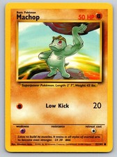 Machop 52/102 Common Base Set Unlimited Pokemon Lightly Played
