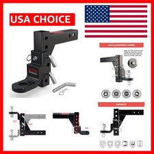 Adjustable Trailer Hitch Ball Mount Fits 2-inch Receiver 1-inch Hole 7500l...