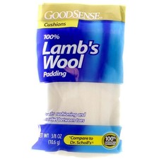 2 Pack GoodSense Lamb's Wool Padding, 0.375 oz