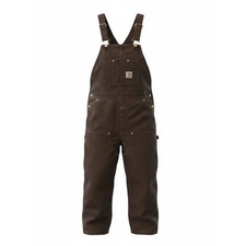 Carhartt Brown Duck Canvas Bib Overalls Relaxed Fit Workwear Barn Garden 34x28