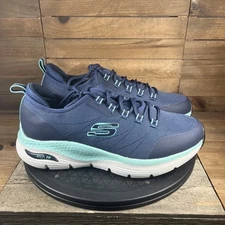 Skechers Arch Fit SR Womens Size 9.5 Blue Aqua Composite Toe Shoes Sneakers