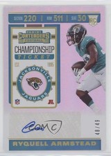 2019 Contenders Rookie Championship Ticket 48/49 Ryquell Armstead #163 Auto z4k