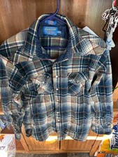 PENDLETON Western Wear Virgin Wool Pearl Snap Shirt Size L LONG Vintage 1990s